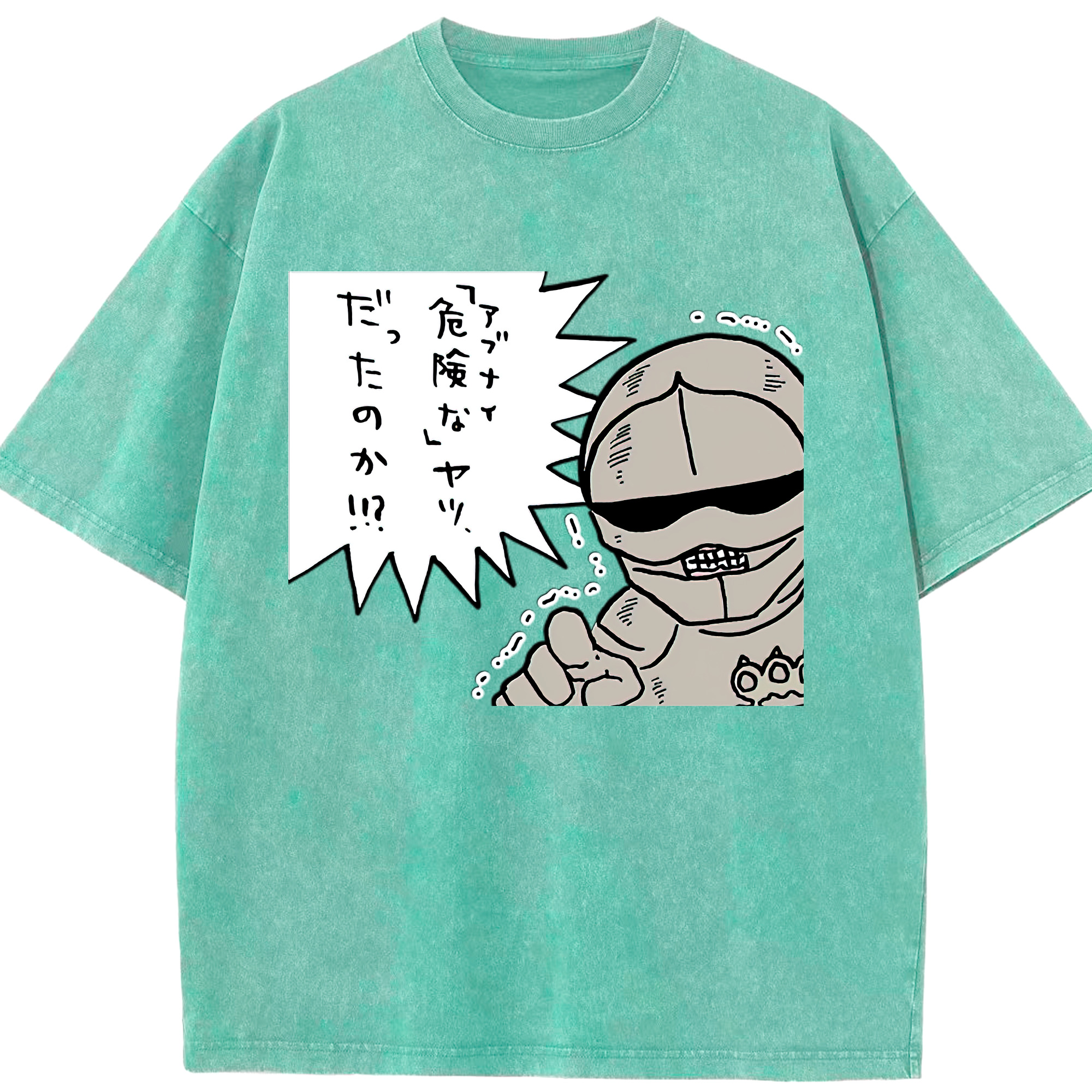 （画像用） ちいかわ 労働の鎧さん Chii-kawa Mr. Armor of Labor 綿100% ヴィンテージ風 半袖Tシャツ（フロントプリント）